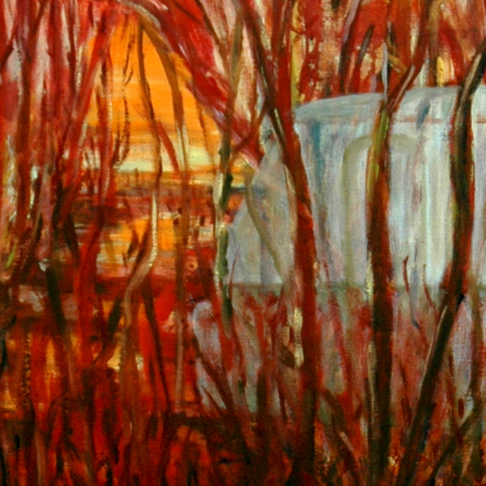 Titel: Camper, Öl auf Leinwand 2008, Landschaft, Landschaftsmalerei