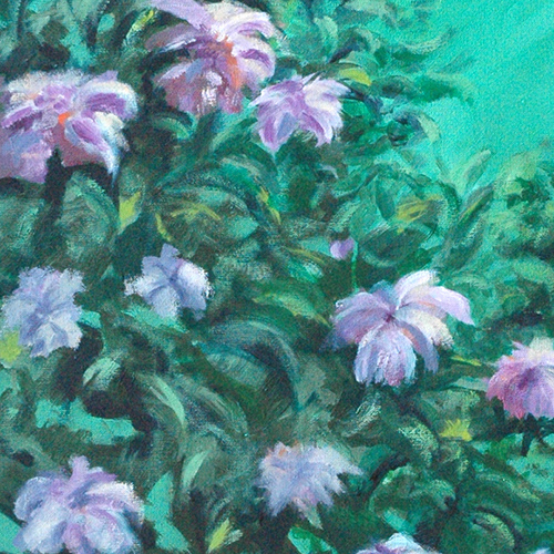 Titel: Fleur, Öl auf Leinwand 2005, Blumen, Flowers, painting, oil on canvas